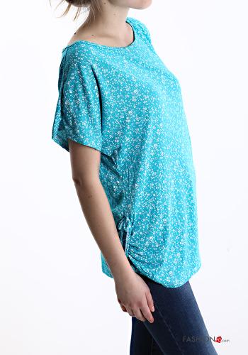 T-shirt maniche corte girocollo Fantasia floreale - ph 3