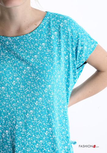 T-shirt maniche corte girocollo Fantasia floreale - ph 4