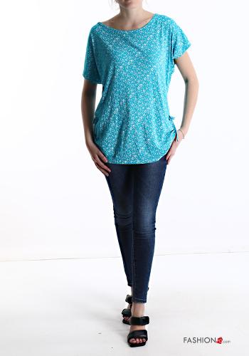 T-shirt maniche corte girocollo Fantasia floreale - ph 5
