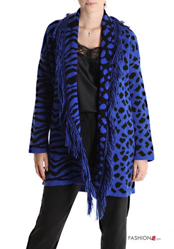 Animal print Cardigan with fringe - ph 1