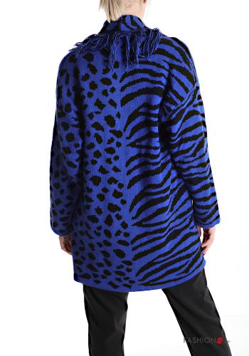Animal print Cardigan with fringe - ph 2