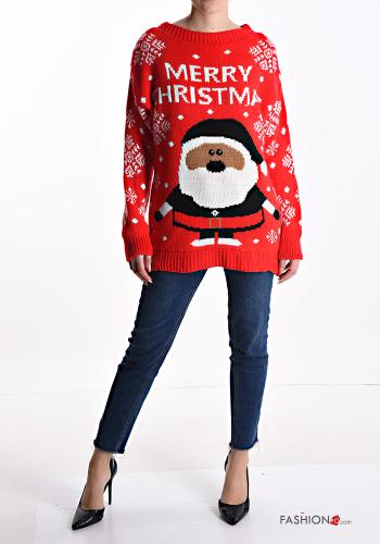 Weihnachts u-boot ausschnitt Strickpullover - ph 5