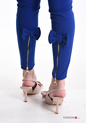 skinny Hose mit Taschen mit Reißverschluss mit Schleife - ph 4
