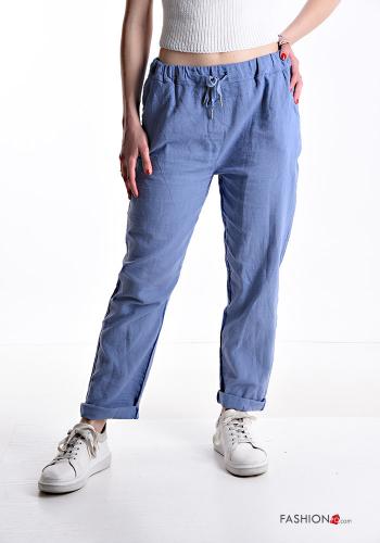 Cotton Trousers with drawstring