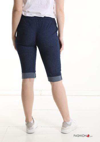Bermuda en Coton en denim avec poches avec coulisse - ph 2
