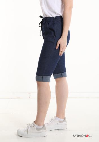 Bermuda en Coton en denim avec poches avec coulisse - ph 3