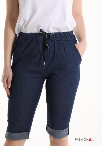 Bermuda en Coton en denim avec poches avec coulisse - ph 4