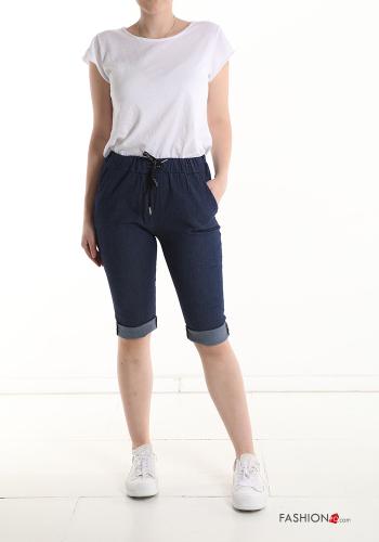 Bermuda en Coton en denim avec poches avec coulisse - ph 5