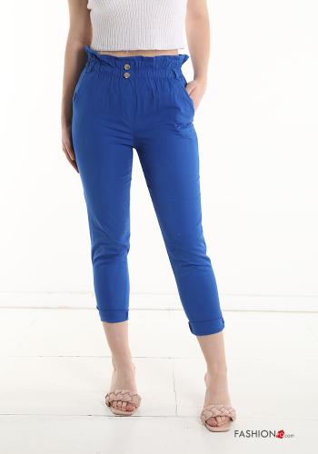 skinny Cotton Trousers with pockets with elastic