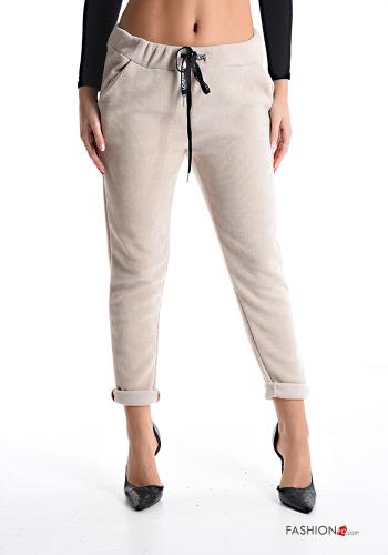 Pantalon de jogging Côtelé avec coulisse avec élastique