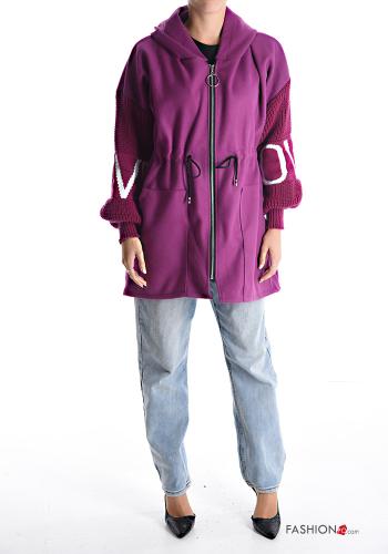 Veste avec fermeture éclair avec poches avec coulisse à capuche - ph 5