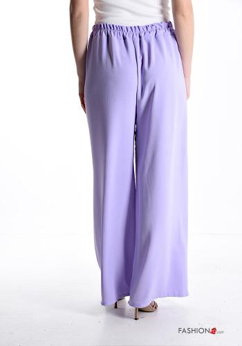 Pantalone wide leg con fiocco con elastico - ph 2
