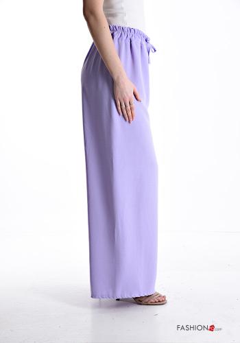 Pantalone wide leg con fiocco con elastico - ph 3