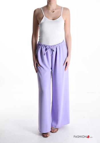 Pantalone wide leg con fiocco con elastico - ph 5