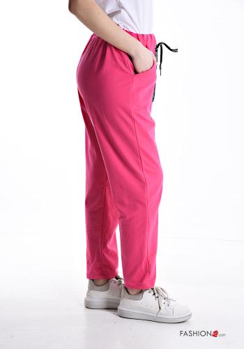 Hose aus Baumwolle mit Taschen mit gummizug mit Schleife - ph 3