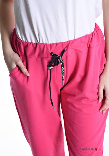 Hose aus Baumwolle mit Taschen mit gummizug mit Schleife - ph 4