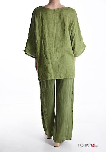 wide leg zweiteilige Set aus Leinen - ph 2