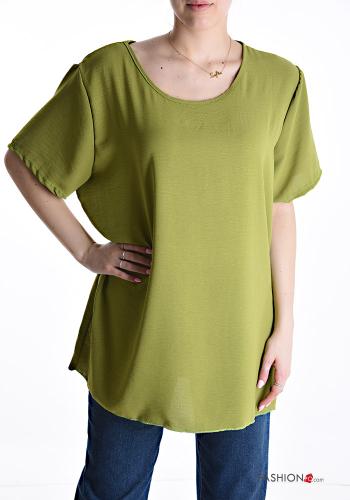 short sleeve crew neck maxi Blouse