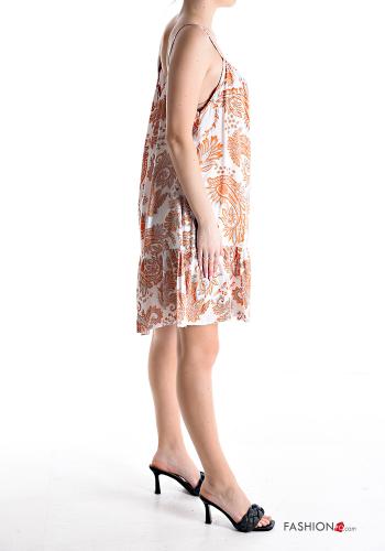 Abito senza maniche corto Fantasia paisley con balze - ph 3