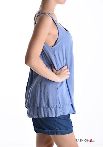 sleeveless crew neck Top with flounces - ph 3