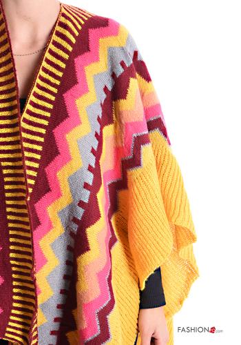 Poncho Estampado chevron con flecos - ph 4