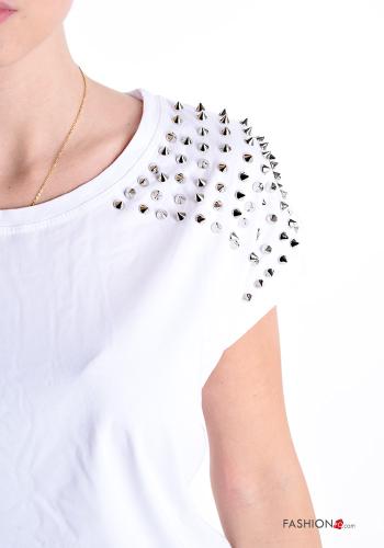 T-shirt de Algodón con tachuelas - ph 4