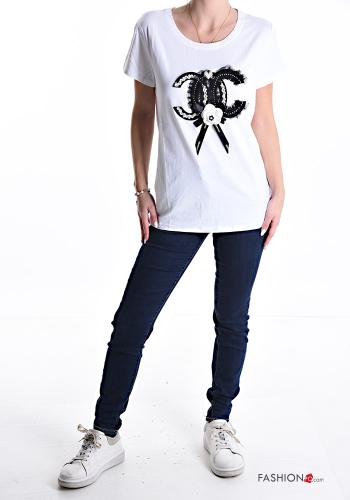 Spitze- T-shirt aus Baumwolle - ph 5