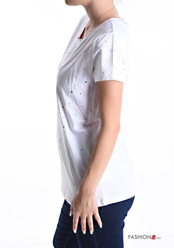 T-shirt en Coton avec strass - ph 3
