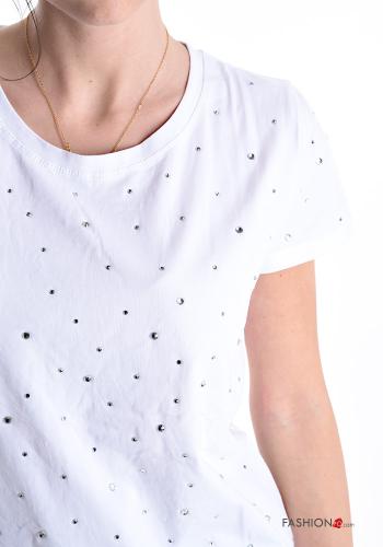 T-shirt en Coton avec strass - ph 4