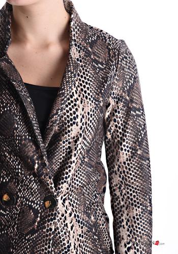 Veste Imprimé animalier avec poches sans doublure à boutons - ph 4