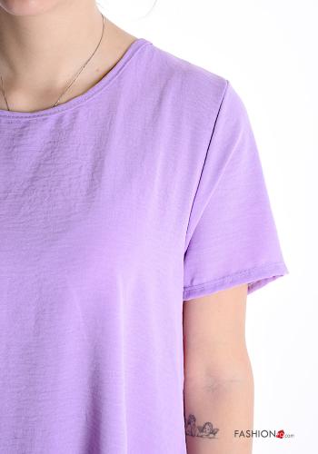 Blouse manches courtes asymétrique col rond oversize - ph 4