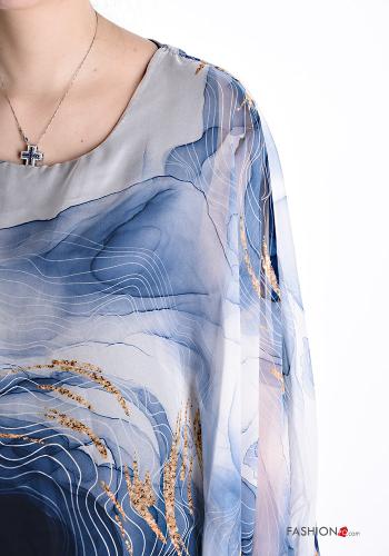 Blusa maniche lunghe maniche volant girocollo Fantasia astratta - ph 4