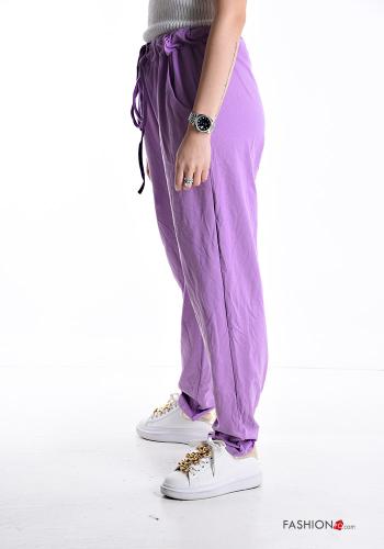 Cotton Trousers with pockets with drawstring - ph 3