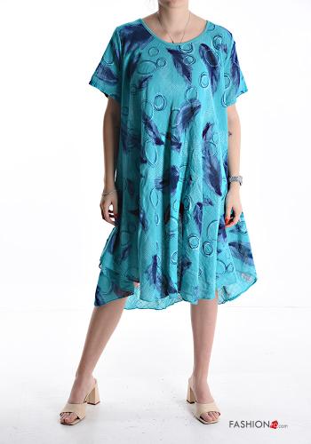 Abito in Cotone girocollo oversize maniche corte - ph 1