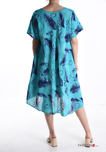 Abito in Cotone girocollo oversize maniche corte - ph 2