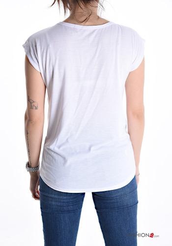 T-shirt maniche corte girocollo Fantasia stampata - ph 2