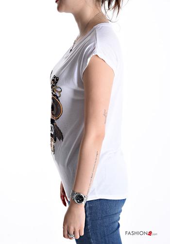 T-shirt maniche corte girocollo Fantasia stampata - ph 3