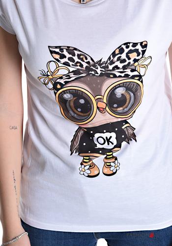 T-shirt maniche corte girocollo Fantasia stampata - ph 4