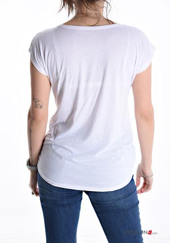 T-shirt maniche corte girocollo Fantasia stampata - ph 2