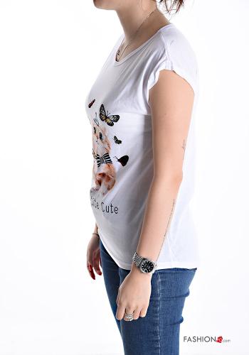 T-shirt maniche corte girocollo Fantasia stampata - ph 3