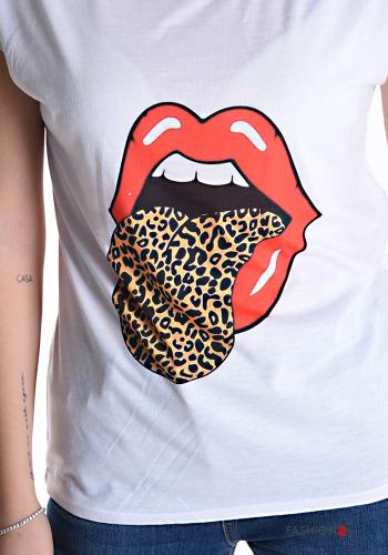 T-shirt maniche corte girocollo Fantasia stampata - ph 4