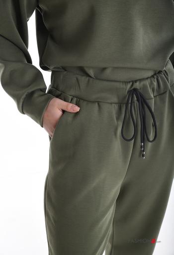Tuta sportiva girocollo con tasche con elastico - ph 4