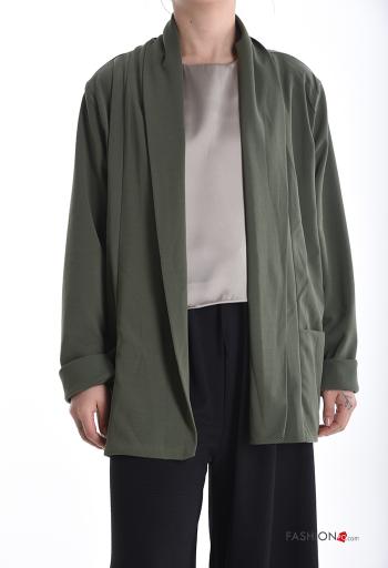 Veste manches longues avec poches sans doublure
