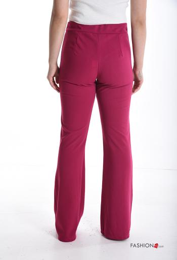 Pantalone a zampa vita alta con elastico - ph 2