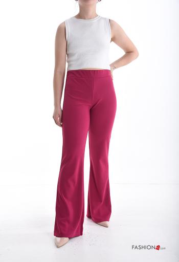 Pantalone a zampa vita alta con elastico - ph 5