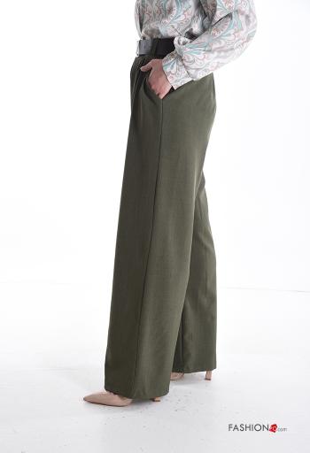 Pantalone wide leg con elastico con cintura con tasche - ph 3