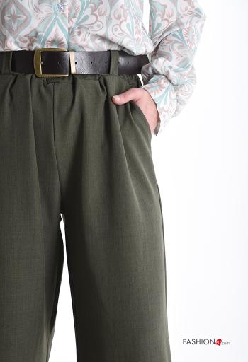 Pantalone wide leg con elastico con cintura con tasche - ph 4