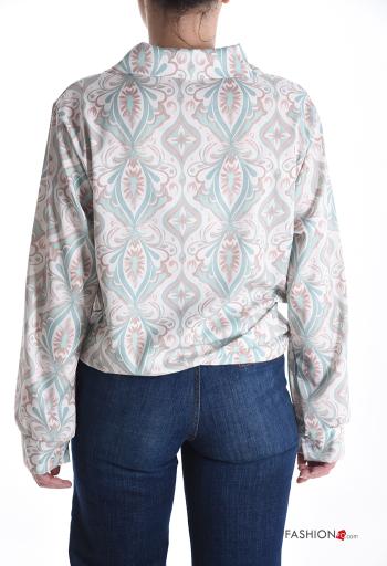 Camicia maniche lunghe con colletto Fantasia mista con bottoni - ph 2