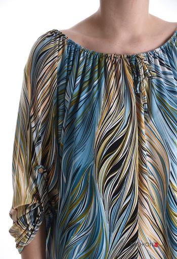 Blusa Fantasia astratta con elastico scollo alla bardot - ph 4