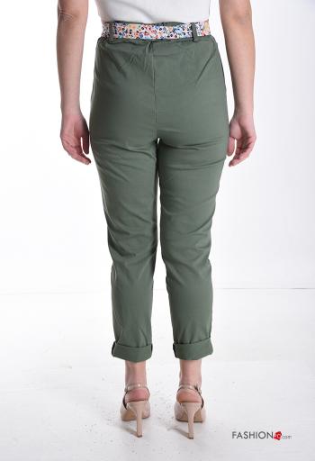 Pantalone skinny con elastico con tasche con cintura in stoffa - ph 2